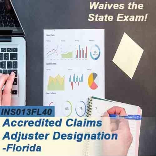 Insurance, Florida, Property & Casualty, Insurance Designation, Property & Casualty, Property and Casualty, Designation Courses, Insurance, All Courses,40 hr 6-20 -All Lines Accredited Claims Adjuster Designation Online Course 