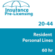 60 hr 20-44 Personal Lines Agent Prelicensing Course